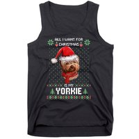 Ugly Sweater All I Want For Christmas Is My Yorkie Xmas Long Sleeve Tank Top