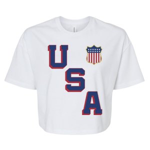 USA Soccer American Team Jersey Bella+Canvas Jersey Crop Tee