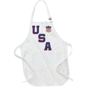 USA Soccer American Team Jersey Full-Length Apron With Pockets