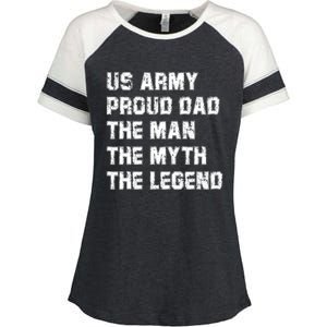 U S Army Proud Dad The The Myth The Legend Gift Enza Ladies Jersey Colorblock Tee