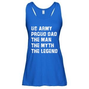 U S Army Proud Dad The The Myth The Legend Gift Ladies Essential Flowy Tank