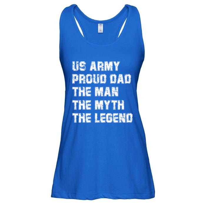 U S Army Proud Dad The The Myth The Legend Gift Ladies Essential Flowy Tank