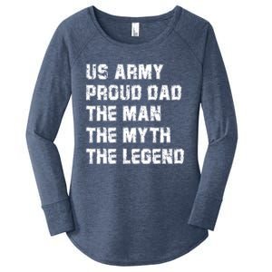 U S Army Proud Dad The The Myth The Legend Gift Women's Perfect Tri Tunic Long Sleeve Shirt