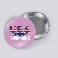 Usa Swimming Athlete Summer Us Swim Aquatic Sport Letters Button