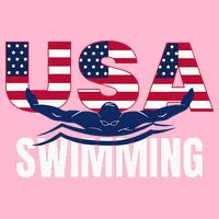 Usa Swimming Athlete Summer Us Swim Aquatic Sport Letters Button