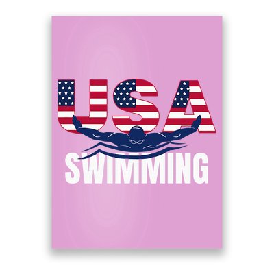 Usa Swimming Athlete Summer Us Swim Aquatic Sport Letters Poster