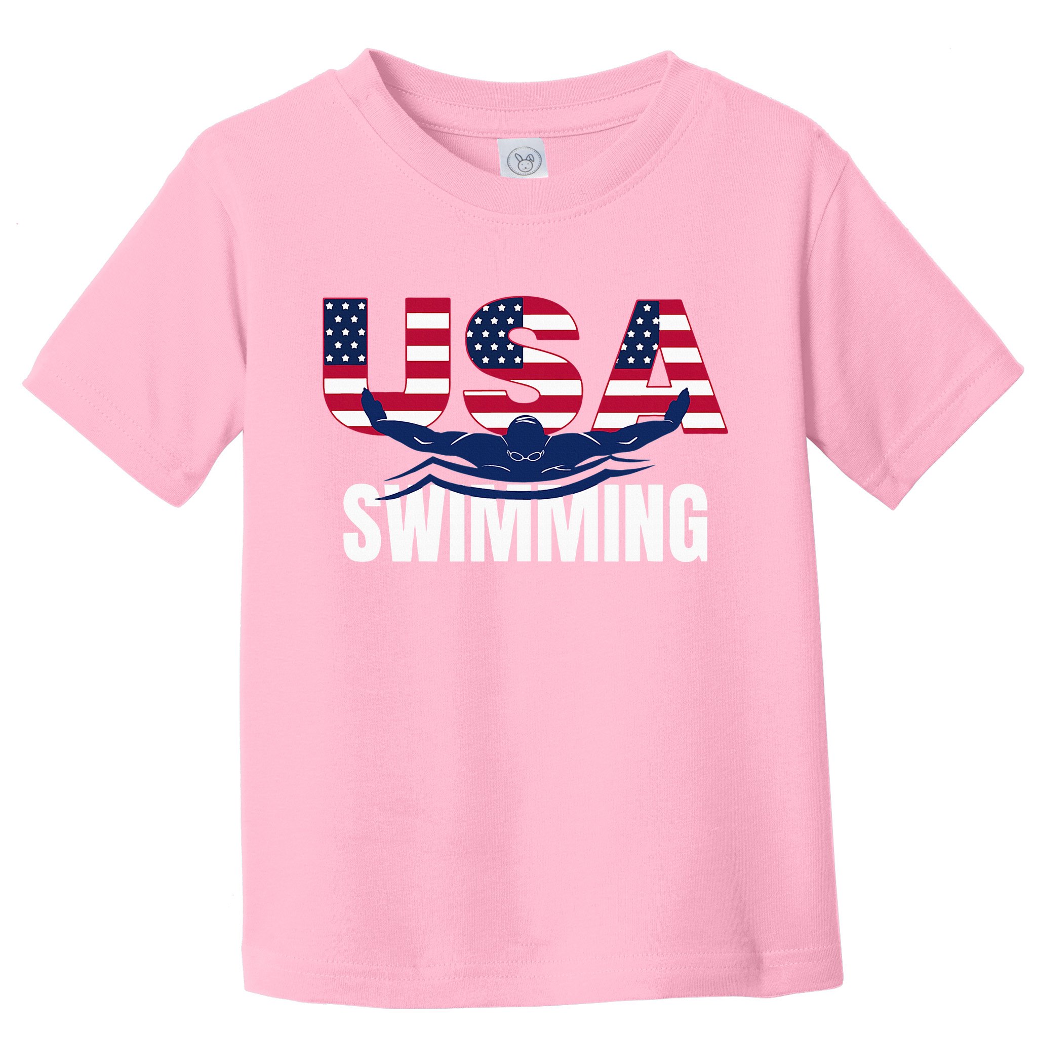 Usa Swimming Athlete Summer Us Swim Aquatic Sport Letters Toddler T-Shirt