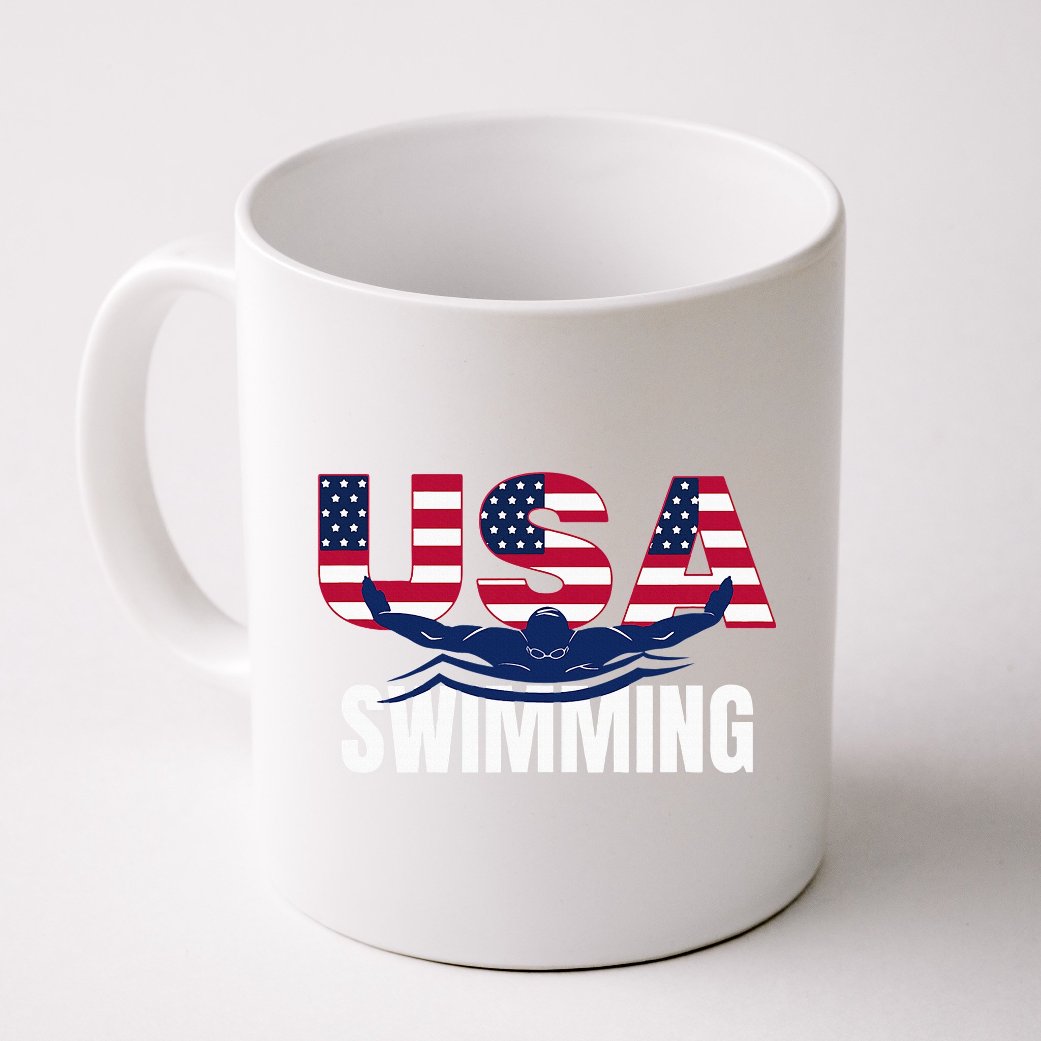 Usa Swimming Athlete Summer Us Swim Aquatic Sport Letters Mug