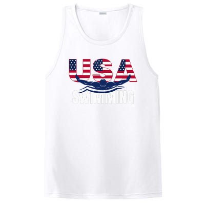 Usa Swimming Athlete Summer Us Swim Aquatic Sport Letters PosiCharge Competitor Tank