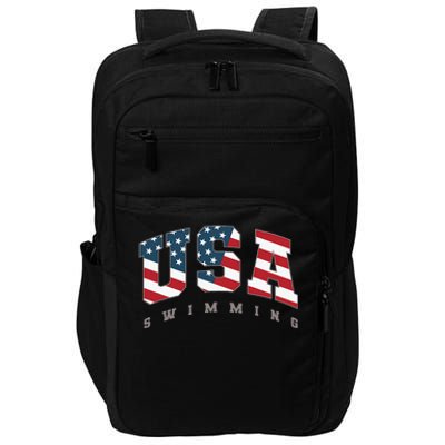 Usa Swimming American Flag Team Sport Athlete Support Impact Tech Backpack