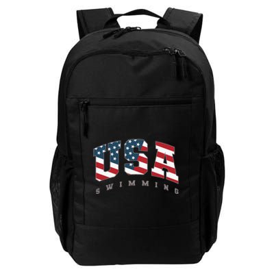 Usa Swimming American Flag Team Sport Athlete Support Daily Commute Backpack