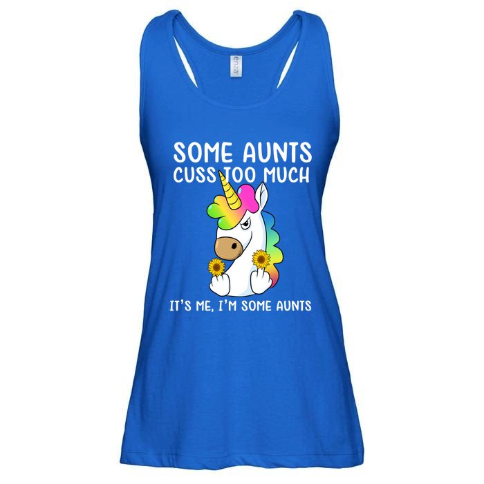 Unicorn Some Aunts Cuss Too Much Its Me Im Some Aunts Gift Ladies Essential Flowy Tank