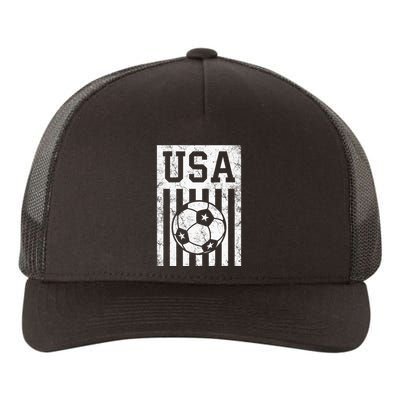 Usa Soccer American Flag American Soccer Fan Yupoong Adult 5-Panel Trucker Hat