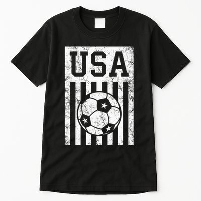 Usa Soccer American Flag American Soccer Fan Tall T-Shirt