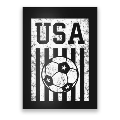 Usa Soccer American Flag American Soccer Fan Poster