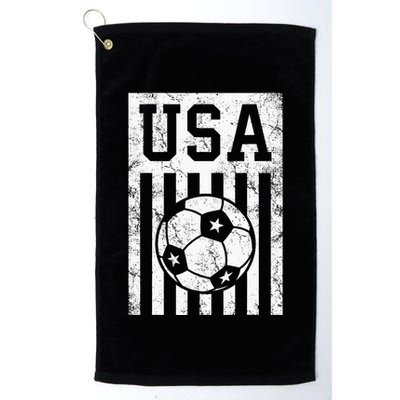 Usa Soccer American Flag American Soccer Fan Golf Towel