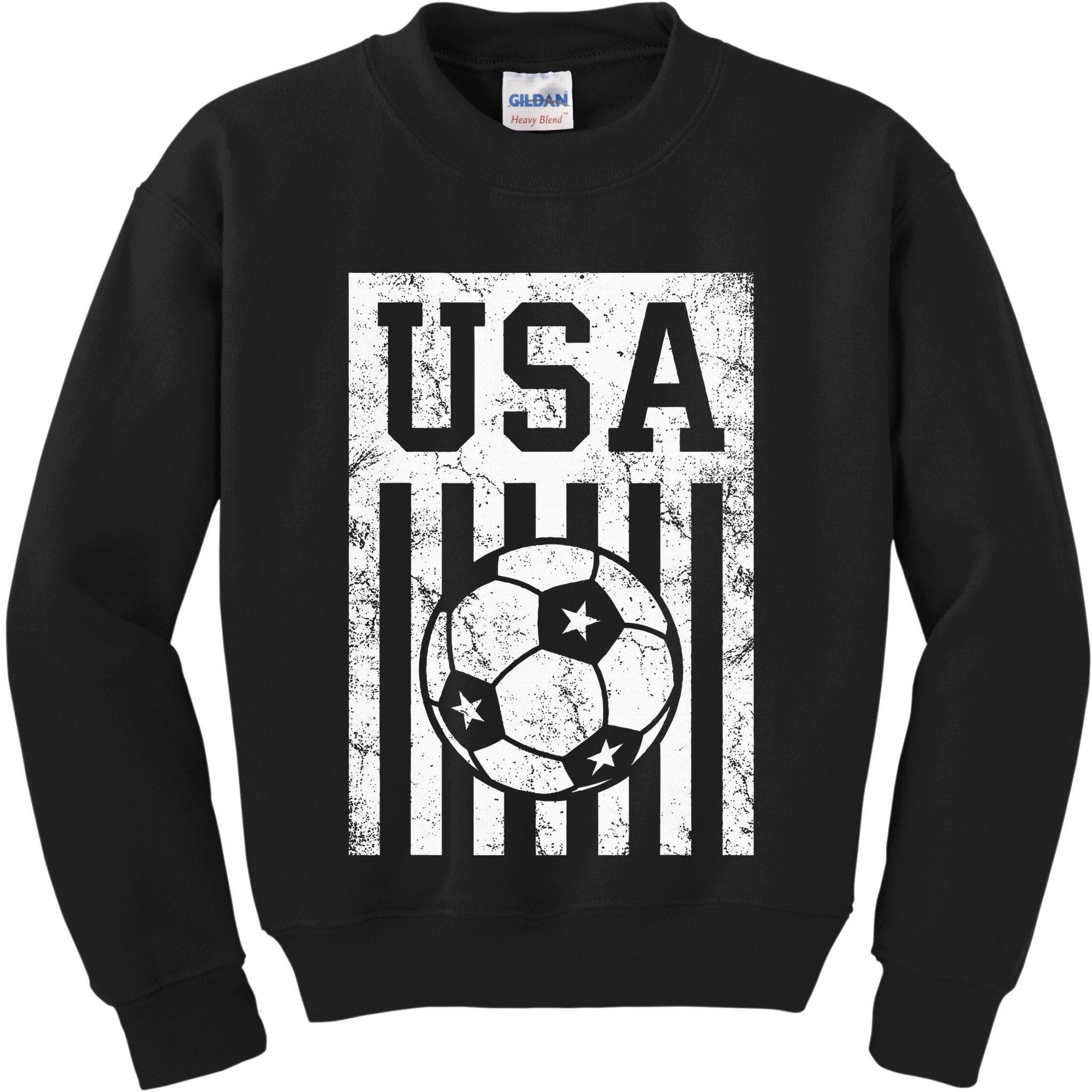 Usa Soccer American Flag American Soccer Fan Kids Sweatshirt