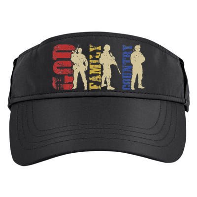 United States Army Veteran God Family Country Usa Soldier Adult Drive Performance Visor