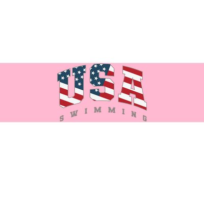 Usa Swimming American Flag Team Sport Athlete Support Bumper Sticker