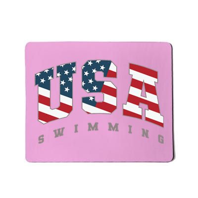 Usa Swimming American Flag Team Sport Athlete Support Mousepad