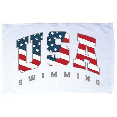 Usa Swimming American Flag Team Sport Athlete Support Microfiber Hand Towel