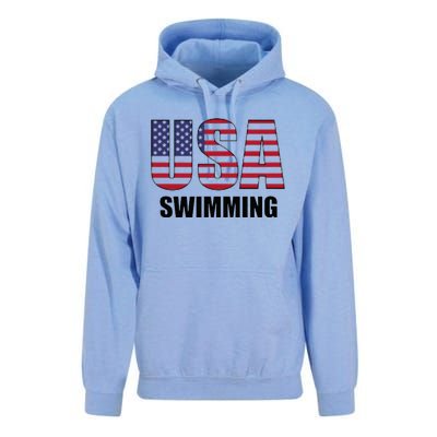 Usa Swimming American Flag Team Sport Support Unisex Surf Hoodie