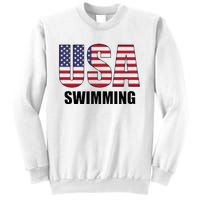 Usa Swimming American Flag Team Sport Support Sweatshirt