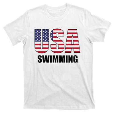 Usa Swimming American Flag Team Sport Support T-Shirt