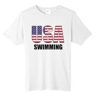 Usa Swimming American Flag Team Sport Support Tall Fusion ChromaSoft Performance T-Shirt