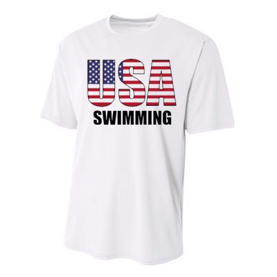 Usa Swimming American Flag Team Sport Support Performance Sprint T-Shirt