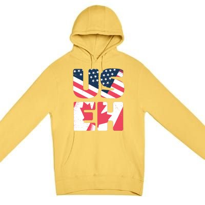 United States And Canada Saying Premium Pullover Hoodie