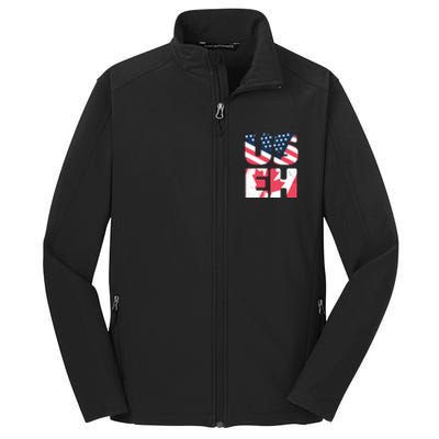 United States And Canada Saying Core Soft Shell Jacket