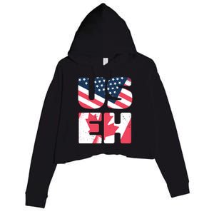 United States And Canada Saying Crop Fleece Hoodie