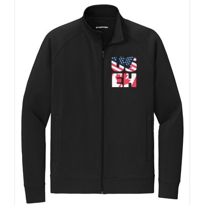 United States And Canada Saying Stretch Full-Zip Cadet Jacket