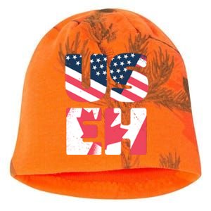 United States And Canada Saying Kati - Camo Knit Beanie