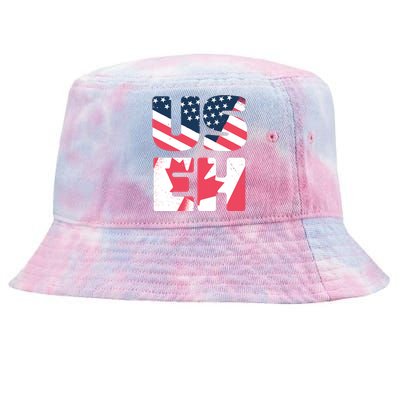 United States And Canada Saying Tie-Dyed Bucket Hat