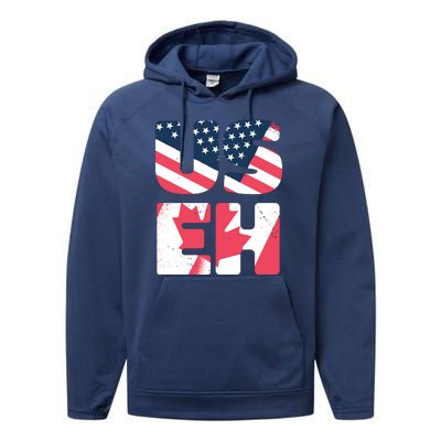 United States And Canada Saying Performance Fleece Hoodie