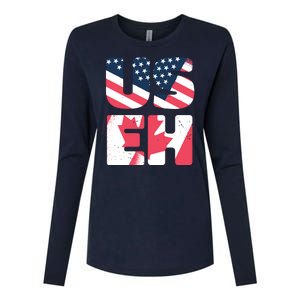 United States And Canada Saying Womens Cotton Relaxed Long Sleeve T-Shirt