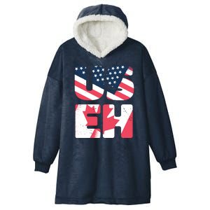 United States And Canada Saying Hooded Wearable Blanket