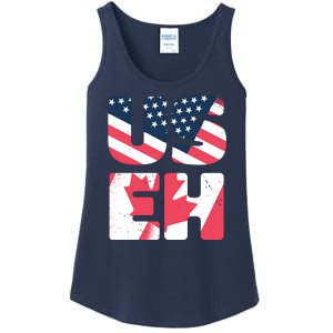 United States And Canada Saying Ladies Essential Tank