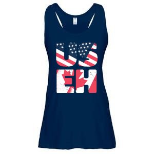 United States And Canada Saying Ladies Essential Flowy Tank