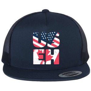 United States And Canada Saying Flat Bill Trucker Hat