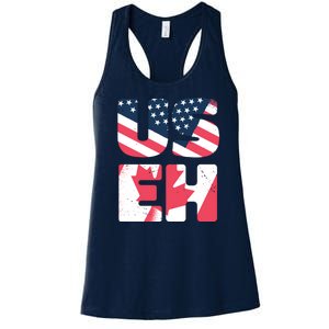 United States And Canada Saying Women's Racerback Tank