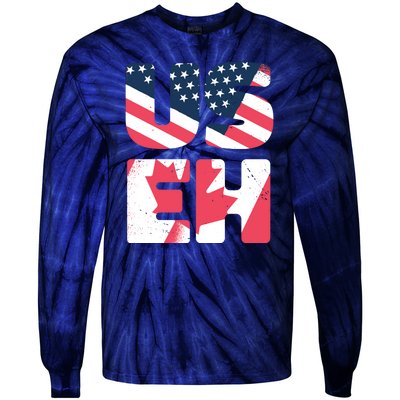 United States And Canada Saying Tie-Dye Long Sleeve Shirt