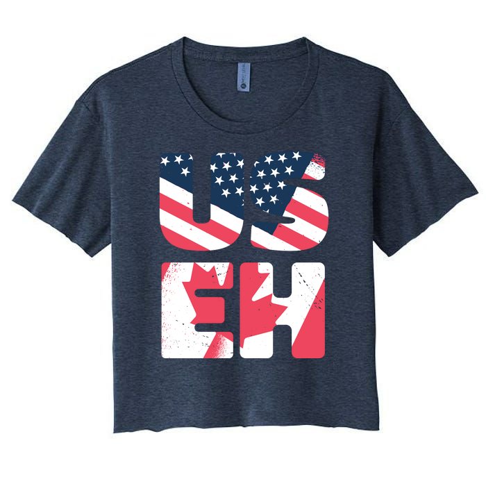 United States And Canada Saying Women's Crop Top Tee