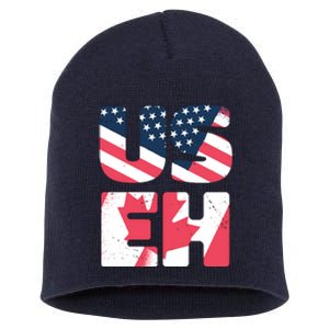 United States And Canada Saying Short Acrylic Beanie