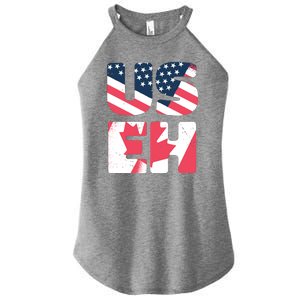 United States And Canada Saying Women's Perfect Tri Rocker Tank