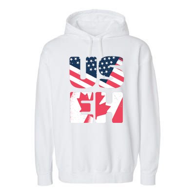 United States And Canada Saying Garment-Dyed Fleece Hoodie