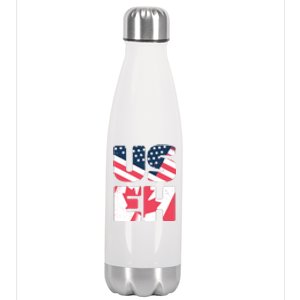 United States And Canada Saying Stainless Steel Insulated Water Bottle