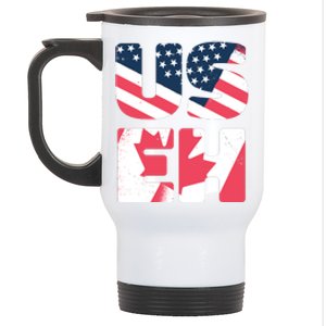 United States And Canada Saying Stainless Steel Travel Mug